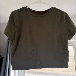 Wild Fable Green Boxy Crop T-Shirt Short Sleeve